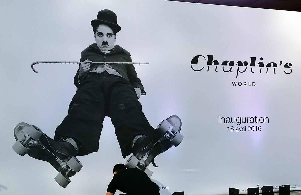Animation inauguration Chaplin's world, Vevey, Suisse