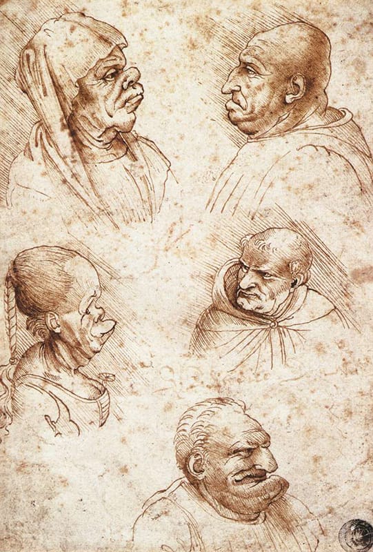 5 caricatures de Da Vinci